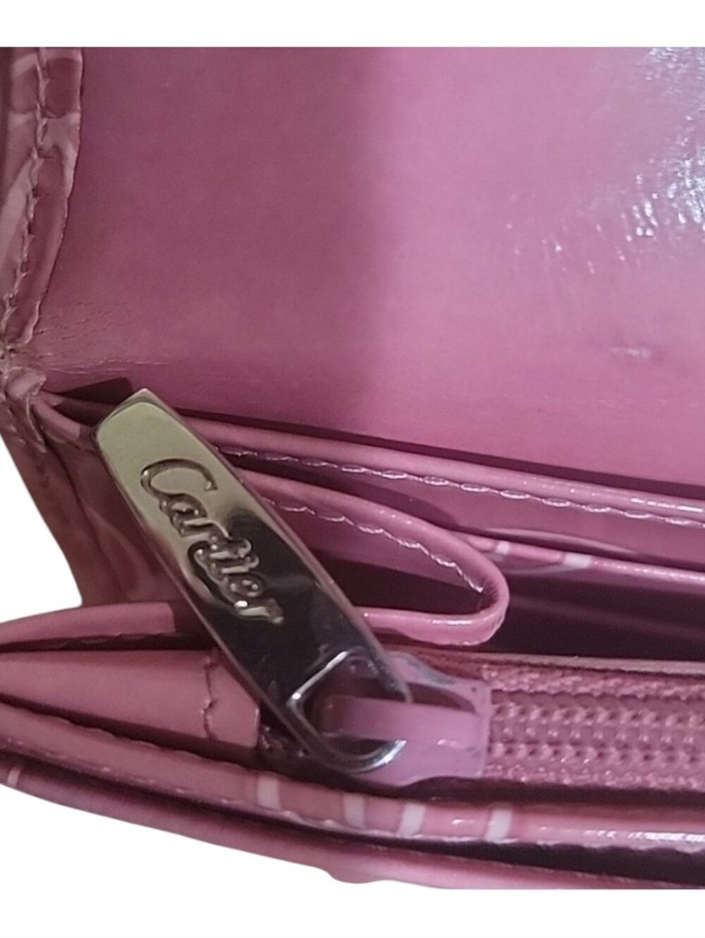 Cartier Pink Patent Leather Happy Birthday Continental Wallet Authentic - Picture 13 of 13